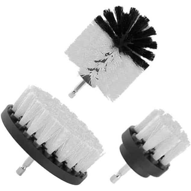 Drill Brush Set 3pcs - Soft - For Carpets & Upholstery Cleaning